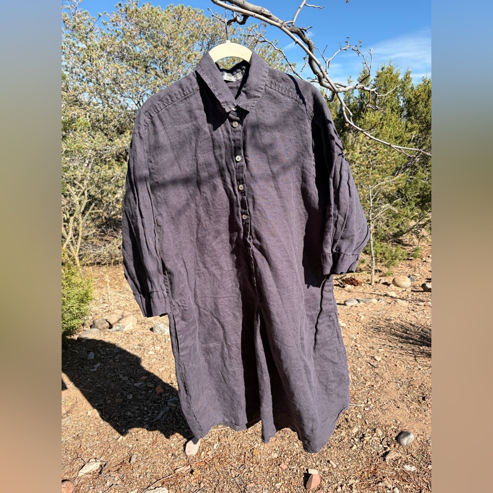 Alembika Charcoal Linen Dress